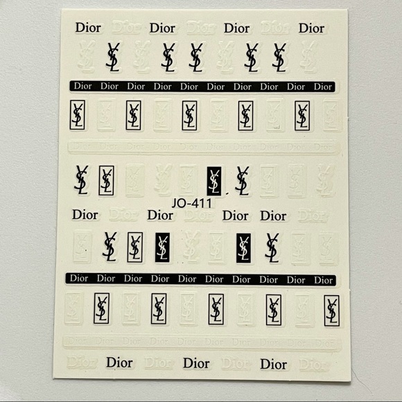 Luxury Designer Logo Fingernail Art Stickers - Picture 2 of 4